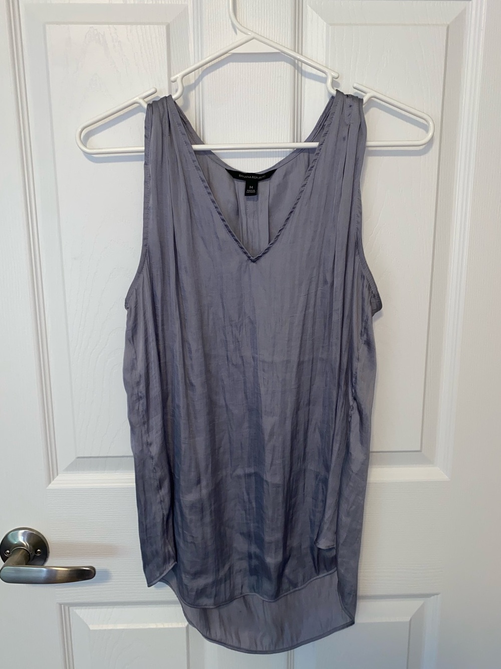 Banana Republic Silky Top in Purple-Gray